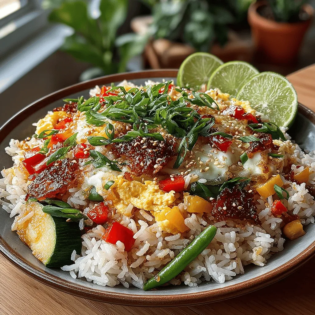 Fried rice is one of those beloved dishes that transcends cultural boundaries, offering a delicious base that can be tailored to suit any palate. From traditional Chinese variants to modern interpretations, fried rice is celebrated for its versatility, ease of preparation, and ability to transform leftover ingredients into a vibrant meal. Among the myriad of fried rice recipes, the Sunny Garden Fried Rice stands out not only for its delightful combination of flavors but also for its stunning presentation. This dish is a feast for the eyes, featuring an array of colorful, fresh vegetables that not only enhance its aesthetic appeal but also contribute to its nutritional value.
