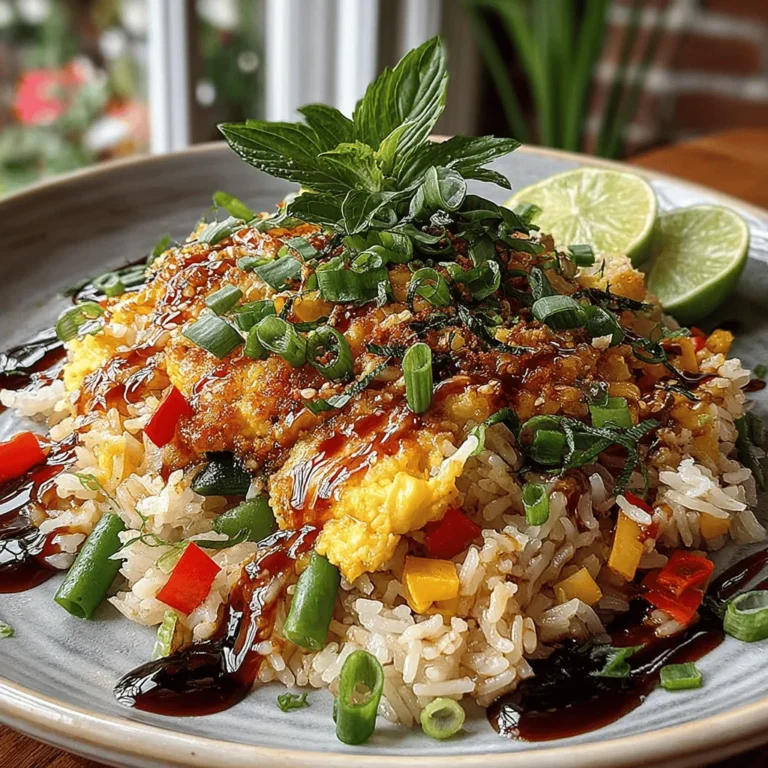 Fried rice is one of those beloved dishes that transcends cultural boundaries, offering a delicious base that can be tailored to suit any palate. From traditional Chinese variants to modern interpretations, fried rice is celebrated for its versatility, ease of preparation, and ability to transform leftover ingredients into a vibrant meal. Among the myriad of fried rice recipes, the Sunny Garden Fried Rice stands out not only for its delightful combination of flavors but also for its stunning presentation. This dish is a feast for the eyes, featuring an array of colorful, fresh vegetables that not only enhance its aesthetic appeal but also contribute to its nutritional value.