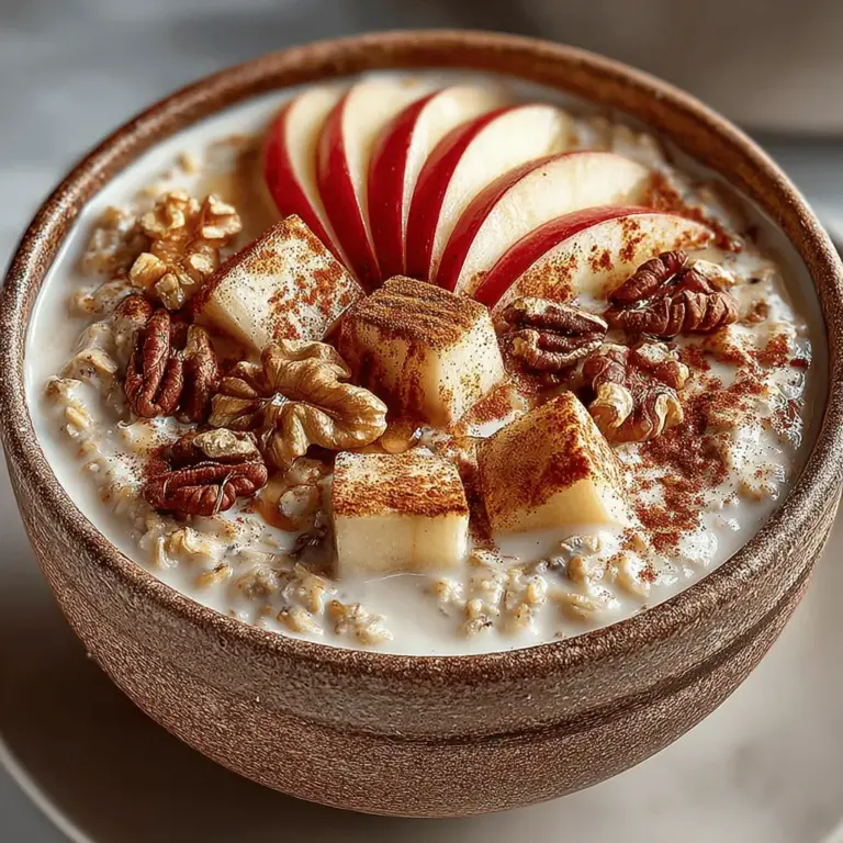 In the realm of comforting breakfast options, few dishes rival the satisfying warmth of a bowl of oatmeal. Among the myriad of oatmeal recipes available, Slow-Cooked Apple Cinnamon Oats Delight stands out as a particularly delightful choice. This recipe combines the wholesome goodness of rolled oats with the natural sweetness of apples and the warm, aromatic allure of cinnamon. It’s not just a breakfast; it’s a cozy embrace on a chilly morning.