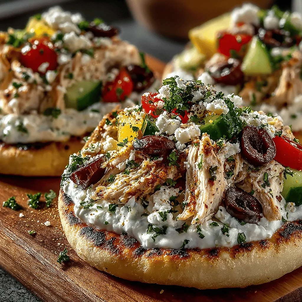 Mini Greek Chicken Salad Flatbreads are a delightful culinary creation that perfectly blends tender shredded chicken with vibrant vegetables and a creamy dressing, all nestled in warm, crispy flatbreads. This recipe stands out not only for its flavor but also for its versatility, making it an ideal choice for a quick lunch, a light dinner, or a flavorful appetizer that is sure to impress guests. Packed with Mediterranean flavors, these flatbreads are not just delicious; they are also nutritious, making them a perfect addition to any meal plan.