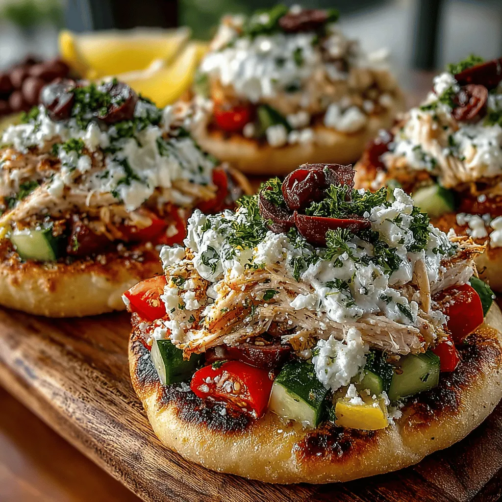 Mini Greek Chicken Salad Flatbreads are a delightful culinary creation that perfectly blends tender shredded chicken with vibrant vegetables and a creamy dressing, all nestled in warm, crispy flatbreads. This recipe stands out not only for its flavor but also for its versatility, making it an ideal choice for a quick lunch, a light dinner, or a flavorful appetizer that is sure to impress guests. Packed with Mediterranean flavors, these flatbreads are not just delicious; they are also nutritious, making them a perfect addition to any meal plan.