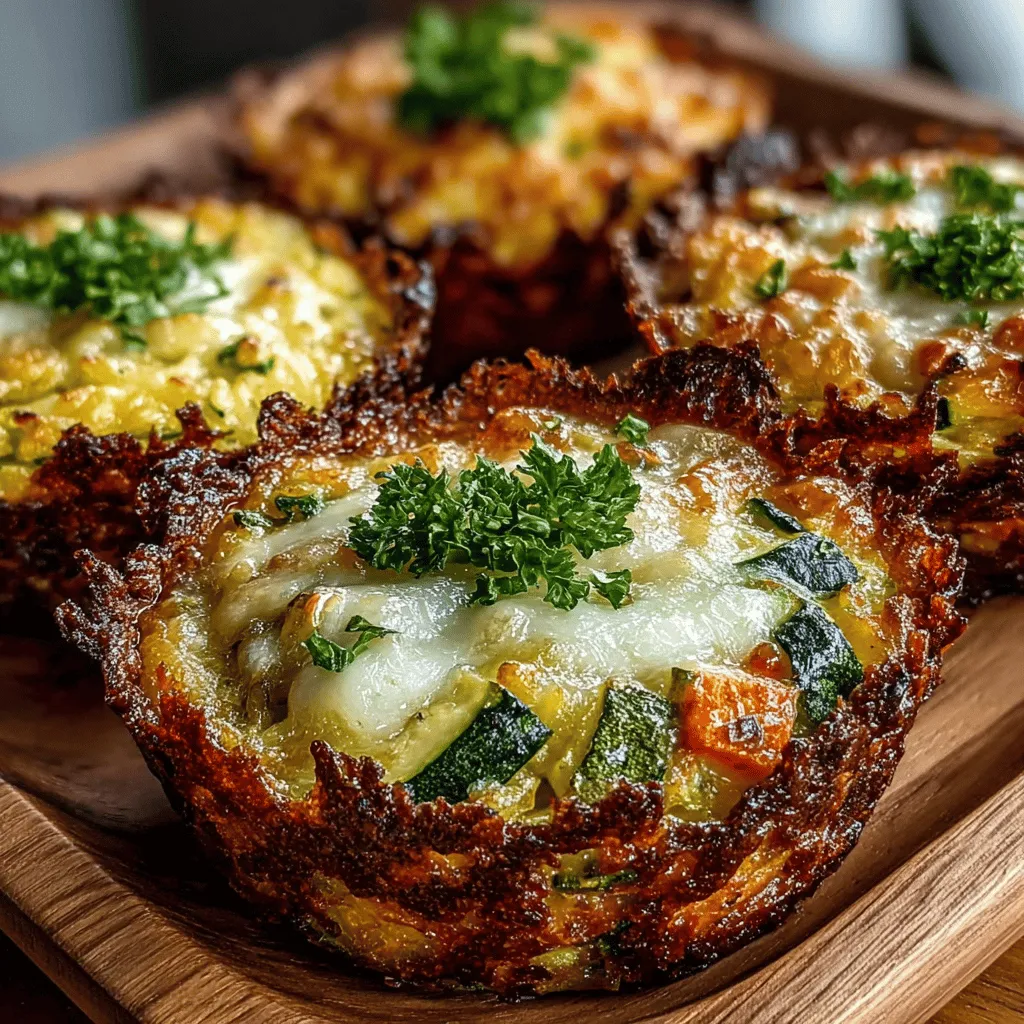 Mini Veggie & Cheese Hash Nests are a delightful and innovative way to enjoy a medley of vegetables, combined with the comforting flavors of cheese and potatoes. This dish is not only visually appealing but also versatile enough to serve as an appetizer, a snack, or even a light meal. With their crispy exterior and soft, cheesy interior, these nests are sure to be a hit at any gathering or family dinner.