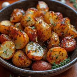 Garlic roasted baby potatoes are small, tender potatoes that are tossed in a blend of olive oil, minced garlic, and seasonings before being roasted to perfection. The result is a dish that balances crispy and creamy textures, enhanced by the aromatic flavor of garlic and the earthy richness of potatoes. The beauty of this dish lies in its ability to complement a wide range of main courses, from grilled meats and fish to vegetarian entrees and hearty salads.