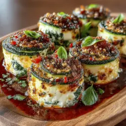 To ensure your Zucchini Ricotta Pinwheels are bursting with flavor, careful seasoning is essential. Start with the basics: salt and pepper. Season the ricotta cheese with a pinch of salt to enhance its creaminess and add freshly cracked black pepper for an aromatic punch.