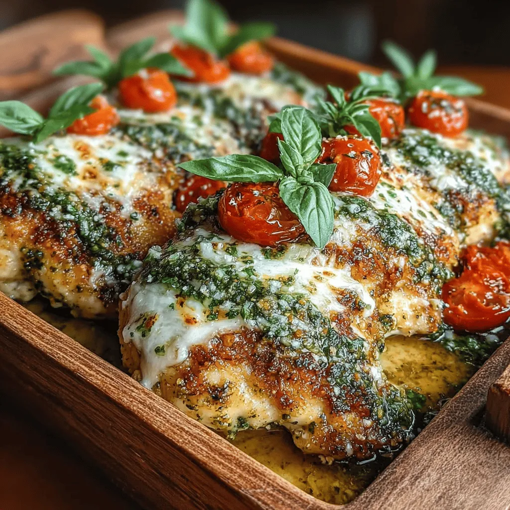 If you’re searching for a dish that combines simplicity with incredible flavor, look no further than Pesto Paradise Baked Mozzarella Chicken. This delightful recipe marries succulent chicken breasts with aromatic basil pesto and melty cheeses, creating a meal that’s not only delicious but visually appealing as well. The combination of fresh basil, creamy mozzarella, and savory Parmesan brings a burst of flavor in every bite, making it an instant favorite for both weeknight dinners and special occasions.