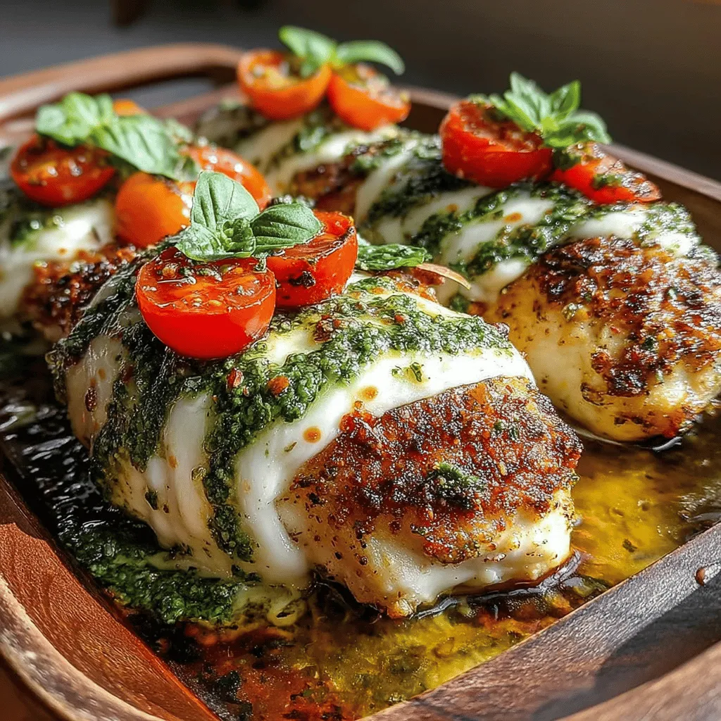 If you’re searching for a dish that combines simplicity with incredible flavor, look no further than Pesto Paradise Baked Mozzarella Chicken. This delightful recipe marries succulent chicken breasts with aromatic basil pesto and melty cheeses, creating a meal that’s not only delicious but visually appealing as well. The combination of fresh basil, creamy mozzarella, and savory Parmesan brings a burst of flavor in every bite, making it an instant favorite for both weeknight dinners and special occasions.