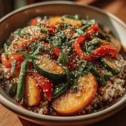 As the sun shines brightly and the days grow warmer, there’s nothing quite like a vibrant, fresh dish that captures the essence of summer. The Sunny Peach Veggie Stir Fry is a delightful medley of colorful vegetables and juicy peaches that not only brings a burst of flavor to your plate but also offers numerous health benefits. This dish is a celebration of seasonal produce, making it perfect for those looking to embrace lighter and more nutritious meals during the warmer months.