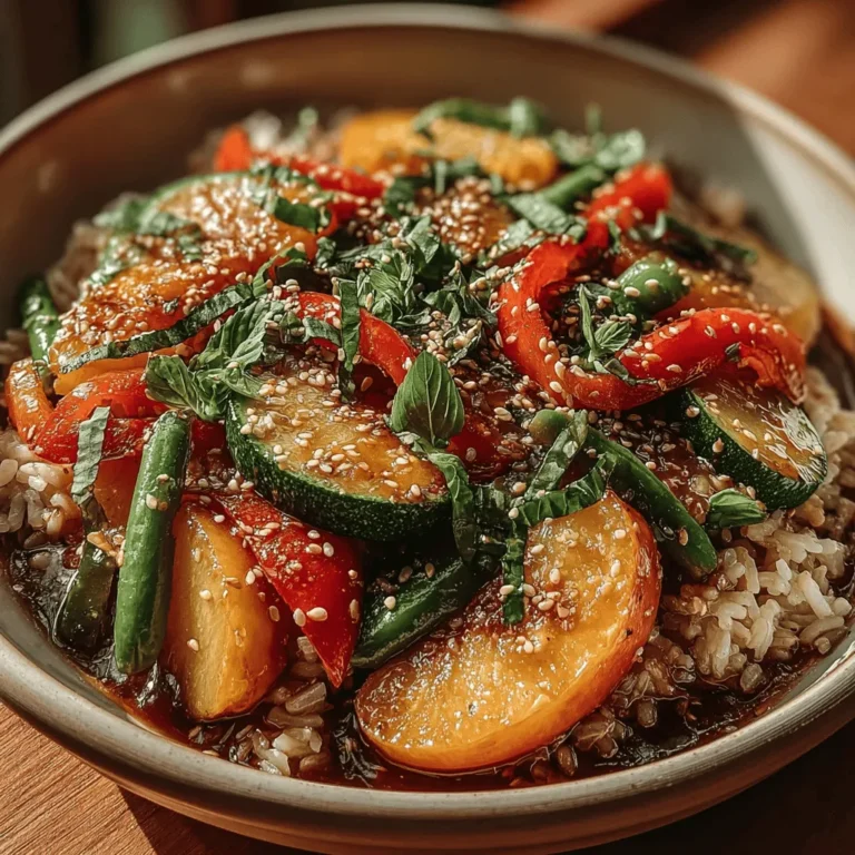 As the sun shines brightly and the days grow warmer, there’s nothing quite like a vibrant, fresh dish that captures the essence of summer. The Sunny Peach Veggie Stir Fry is a delightful medley of colorful vegetables and juicy peaches that not only brings a burst of flavor to your plate but also offers numerous health benefits. This dish is a celebration of seasonal produce, making it perfect for those looking to embrace lighter and more nutritious meals during the warmer months.