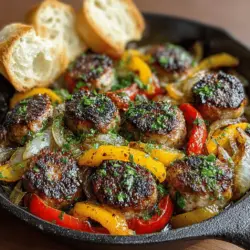 Sizzlin’ Mini Sausage and Pepper Skillet Bites: Recipe Completion and Serving Suggestions