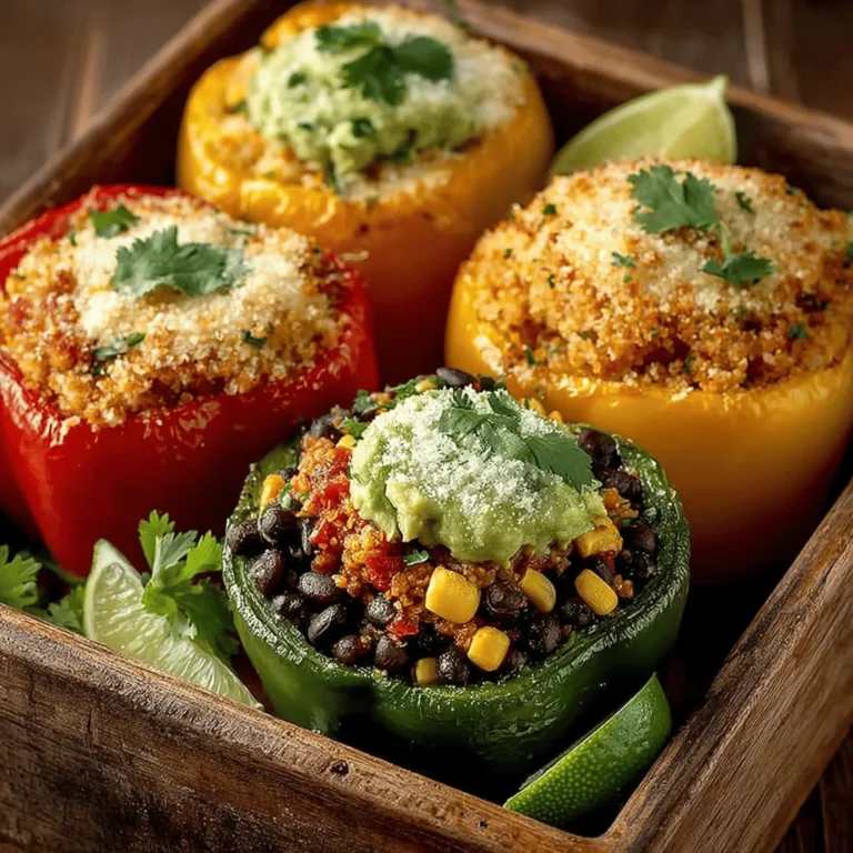 Stuffed bell peppers have long been a staple in kitchens around the world, celebrated for their versatility and vibrant presentation. This dish allows for endless customization, making it easy to cater to various dietary preferences and flavor profiles. In this recipe, we will explore a unique twist on the classic stuffed bell pepper by incorporating quinoa and an array of fresh, seasonal produce. The result is a colorful, healthy meal that is not only visually appealing but also packed with flavor and nutrients.
