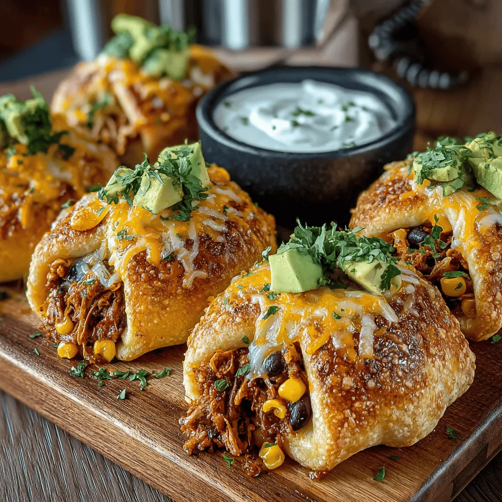 Mini Chicken Burrito Crescent Wraps are an exciting culinary creation that marries the traditional flavors of a burrito with the convenience of crescent roll dough. These small, savory delights are not only easy to prepare but also pack a flavorful punch that makes them a hit at any gathering, be it a casual get-together, a festive party, or a simple weeknight dinner. Their crispy exterior, paired with a cheesy, savory filling, provides a satisfying taste experience that caters to both children and adults alike.
