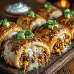 Mini Chicken Burrito Crescent Wraps are an exciting culinary creation that marries the traditional flavors of a burrito with the convenience of crescent roll dough. These small, savory delights are not only easy to prepare but also pack a flavorful punch that makes them a hit at any gathering, be it a casual get-together, a festive party, or a simple weeknight dinner. Their crispy exterior, paired with a cheesy, savory filling, provides a satisfying taste experience that caters to both children and adults alike.