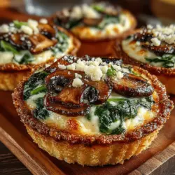 Spinach & Mushroom Delight Quiches