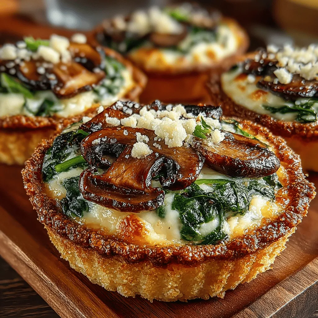 Spinach & Mushroom Delight Quiches