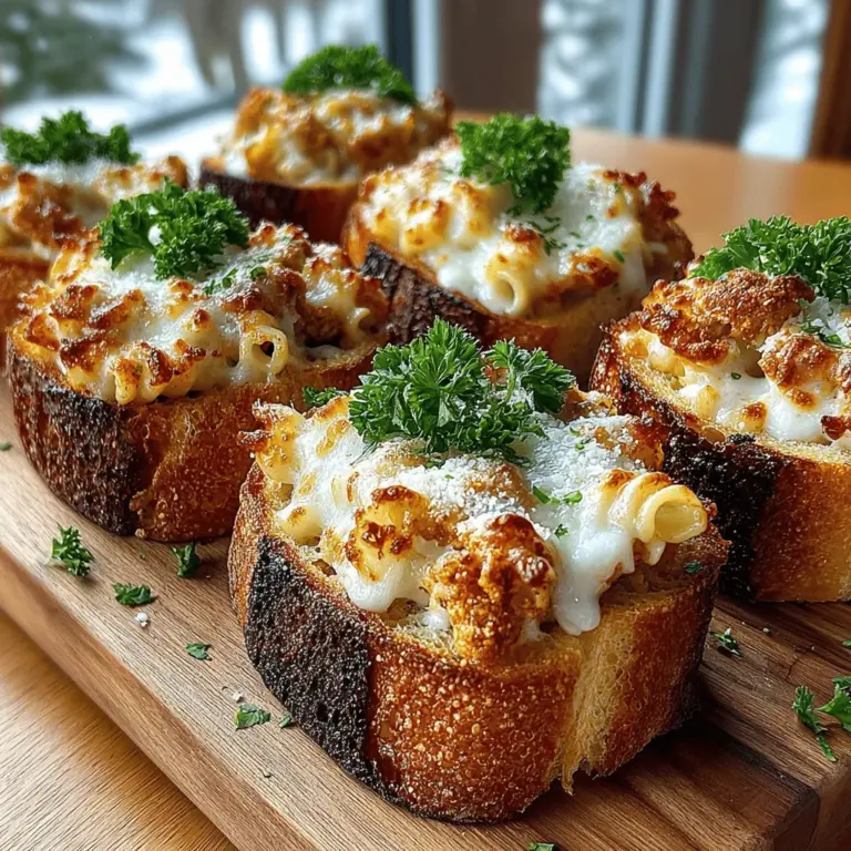 In the world of culinary creativity, mini toasts have emerged as a beloved option for appetizers or snacks, offering a versatile canvas for a variety of toppings. These bite-sized delights can be dressed up or down, making them suitable for any occasion—from casual family dinners to elegant gatherings. Among the many innovative variations, Mini Chicken Alfredo Pasta Toasts stand out as a unique and irresistible dish that combines the familiar comfort of pasta with the crunchy appeal of toasted bread.