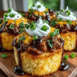 Mini BBQ Chicken Cornbread Bowls are a delightful fusion of flavors that expertly blend the sweetness of cornbread with the savory richness of BBQ chicken. These bite-sized treats have become increasingly popular, making them a staple at gatherings, weeknight dinners, and as a fun appetizer option that is sure to impress. The allure of these bowls lies not only in their taste but also in their presentation; they are visually appealing and easy to serve, making them a hit among both kids and adults alike. As we delve into the recipe, we’ll explore the ingredients, preparation methods, and some fascinating details about each component that contributes to the overall experience of making and savoring these delicious creations.