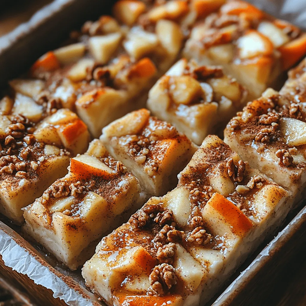 When preparing your Frozen Yogurt Apple Cinnamon Bars, one of the most critical steps is lining your pan with parchment paper or plastic wrap. This simple act may seem minor, but it plays a significant role in ensuring that your bars come out of the pan easily and without any mess. A properly lined pan prevents sticking, allowing you to lift the entire batch out in one clean piece. This not only enhances the presentation of your bars but also saves you the frustration of trying to scrape them out. When you’re ready to slice them, the lined surface ensures clean edges and perfect portions, making it easier to serve and enjoy every delightful bite.