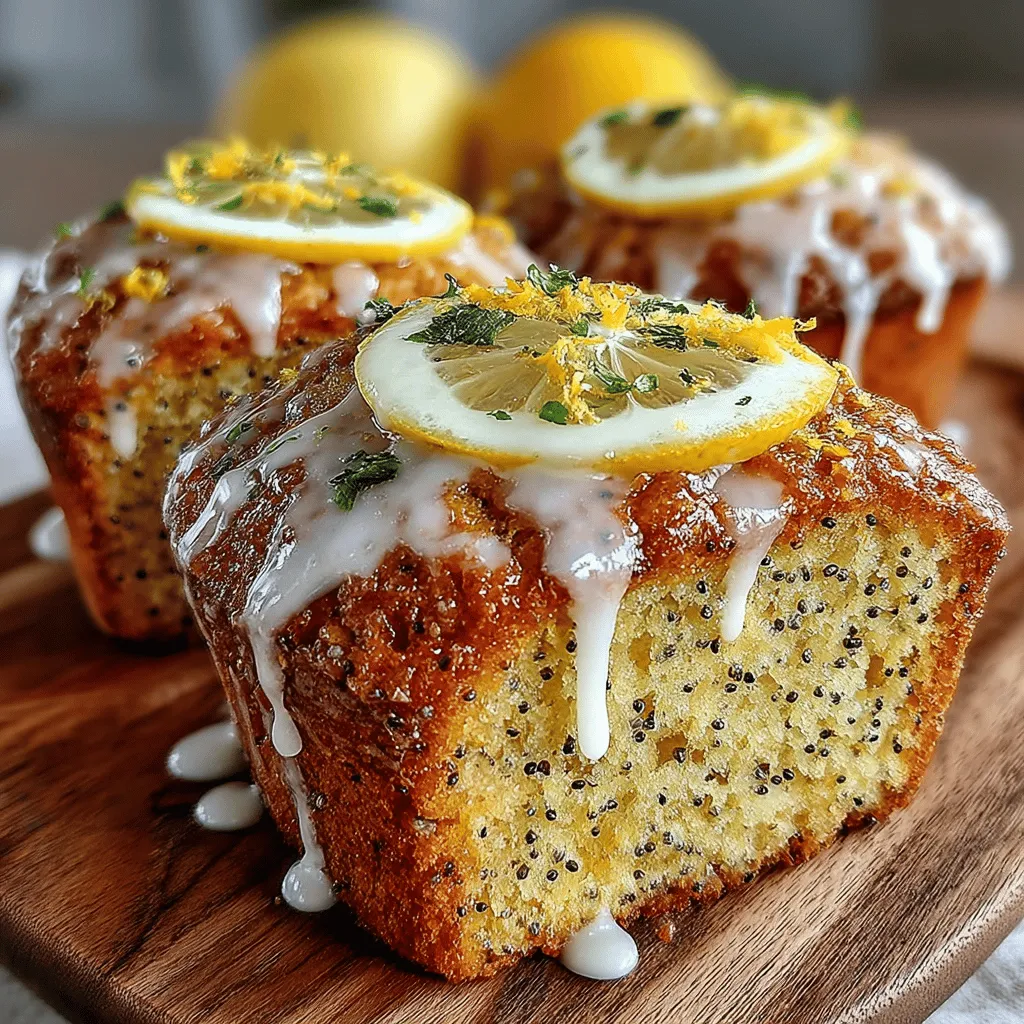 Zesty Glazed Lemon Poppy Seed Muffins