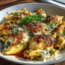 Cheesy Chicken & Spinach Stuffed Shells: A Culinary Delight