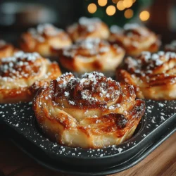 Apple Cinnamon Puff Pastry Roses are not just a treat for your taste buds; they are a feast for the eyes. With their elegant, rose-like appearance, these delightful pastries elevate any dessert table and can be the centerpiece of a gathering. Whether you’re hosting a birthday party, a holiday celebration, or simply looking to impress your family during a cozy dinner at home, these pastries are sure to steal the spotlight.