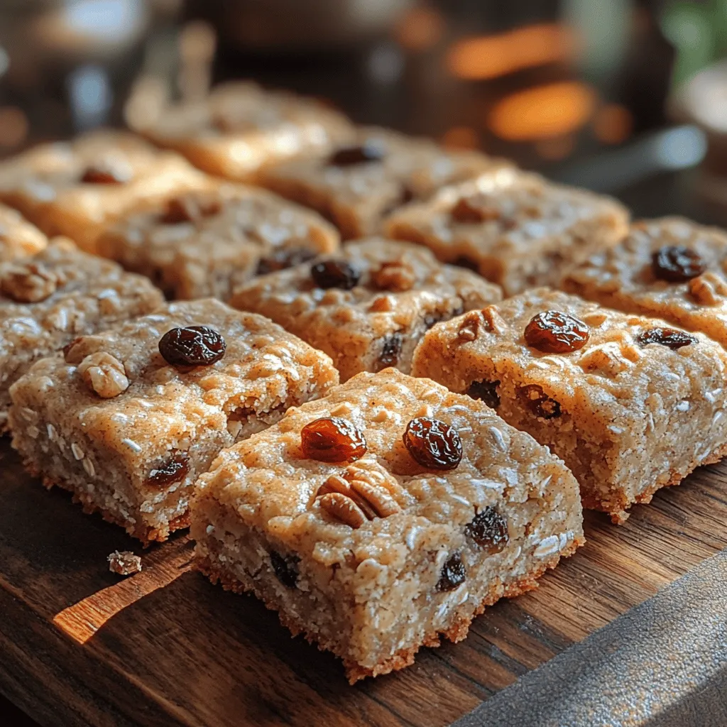 Chewy Oatmeal Raisin Cookie Squares Recipe