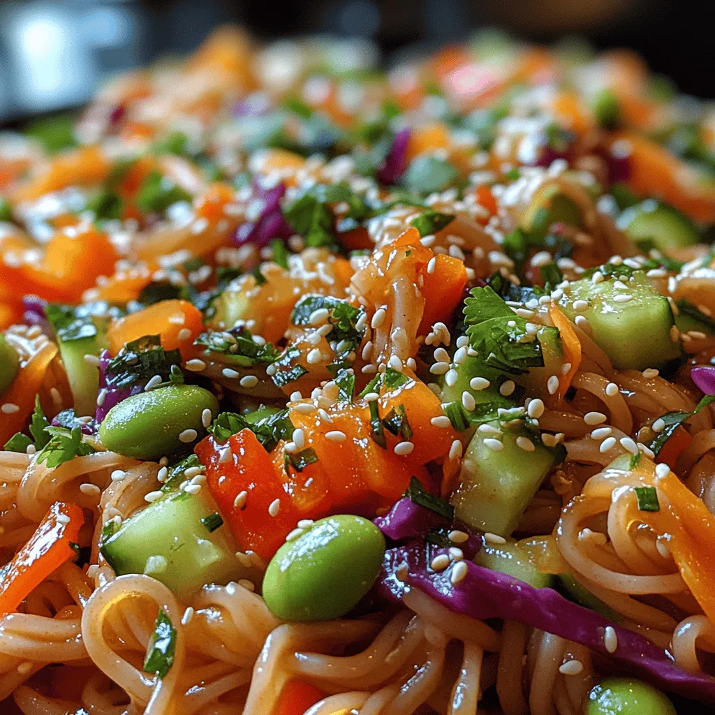 Asian noodle salads have carved out a prominent place in the modern culinary landscape, celebrated for their vibrant colors, refreshing flavors, and wholesome ingredients. Among the myriad of options available, the Sesame Bliss Asian Noodle Salad stands out as a versatile and healthy meal that can cater to various dietary preferences, including vegan and gluten-free options. This salad not only appeals to the taste buds but also nourishes the body, making it a delightful addition to any meal, whether it's a casual lunch, a family dinner, or a gathering with friends.
