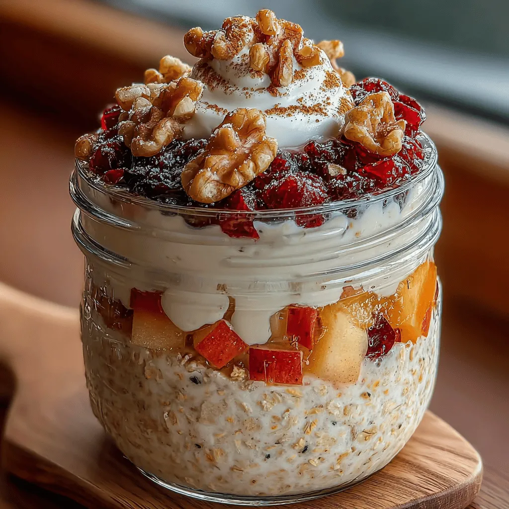 Pear & Cranberry Overnight Oats Recipe