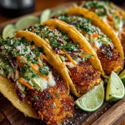 Crunchy Delight: Crispy Baked Fish Tacos with Slaw
