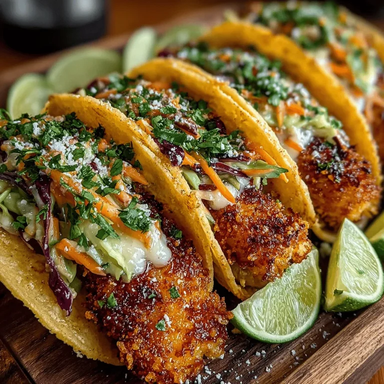 In the realm of taco creations, few dishes can rival the zesty allure of crispy baked fish tacos. These tacos stand out not only for their delightful crunch but also for their health-conscious approach, providing a lighter alternative to traditional fried fish tacos. The combination of flaky, perfectly cooked fish enveloped in a crisp coating, paired with a refreshing homemade slaw, makes for a meal that is both satisfying and vibrant. Whether you're hosting a casual gathering with friends or preparing a family dinner, crispy baked fish tacos offer an exciting culinary experience that is surprisingly easy to prepare.