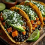 Tacos are a beloved staple in many culinary traditions, celebrated for their versatility and ability to pack a punch of flavor in every bite. Among the myriad of taco variations, the Sweet & Spicy Sweet Potato & Black Bean Tacos stand out as a vibrant and delicious option that caters to both vegetarians and health-conscious eaters alike. This dish offers a delightful blend of textures and tastes, combining the natural sweetness of roasted sweet potatoes with the hearty, earthy notes of black beans, all elevated by a medley of spices that provide a gentle kick.