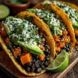 Sweet & Spicy Sweet Potato & Black Bean Tacos Recipe