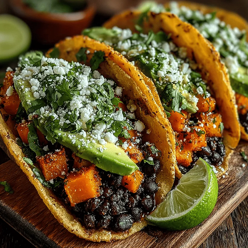 Sweet & Spicy Sweet Potato & Black Bean Tacos Recipe