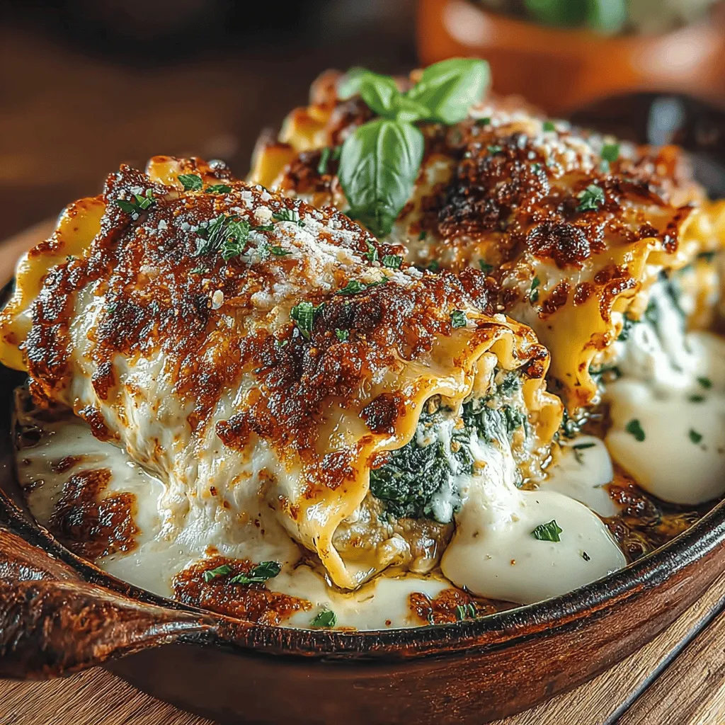 Creamy Alfredo Lasagna Roll-Ups