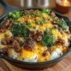 One-Pan Cheesy Beef and Broccoli Delight