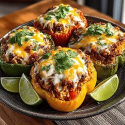 Hearty Beef & Rice Stuffed Peppers