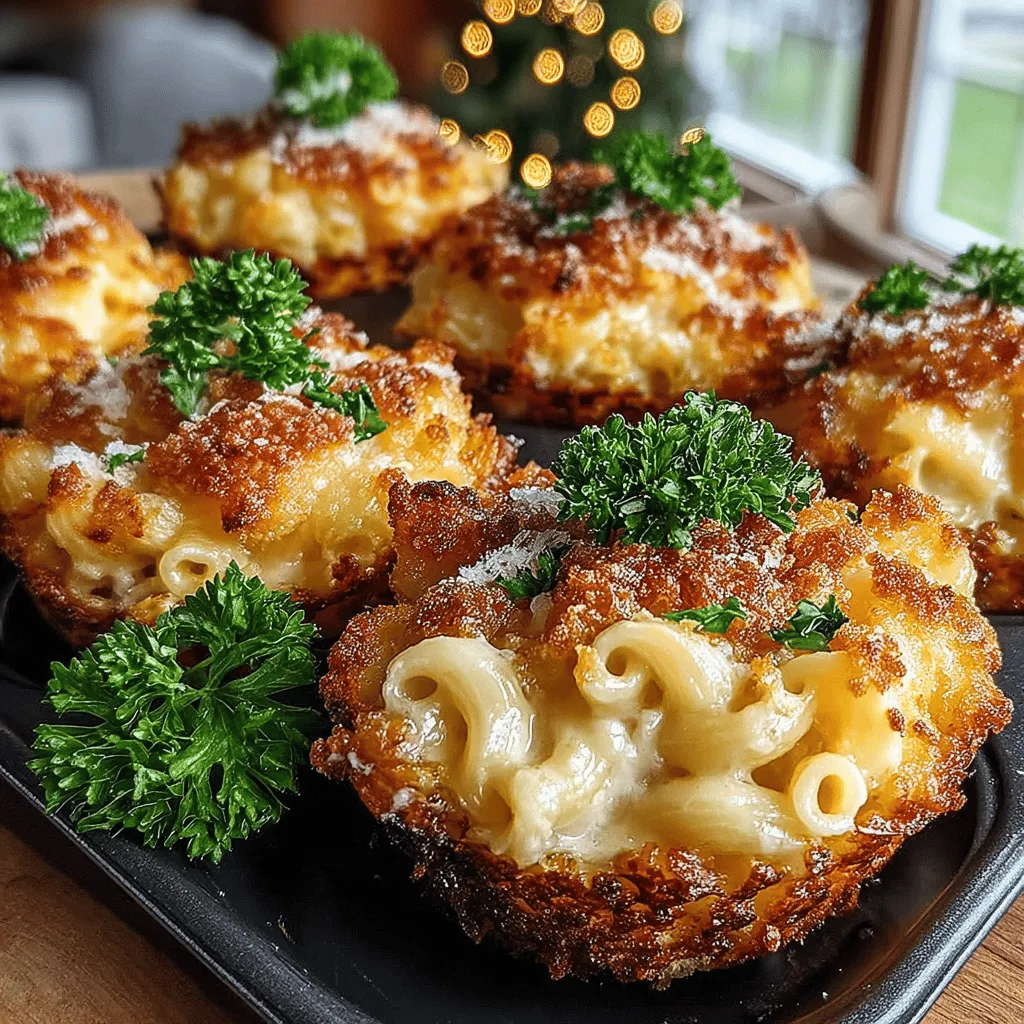 Mini Mac & Cheese Pleasures are the ultimate bite-sized treats for cheese aficionados and comfort food lovers alike. This delightful recipe takes the classic comfort of macaroni and cheese and transforms it into portable, crispy, and indulgent cups that are perfect for any occasion—whether it’s a lively party, a family gathering, or a cozy night in. Imagine rich, creamy cheese enveloping tender elbow macaroni, all encased in a crunchy breadcrumb topping. With a mouthwatering blend of sharp cheddar and Gruyère cheeses, these mini delights are not only simple to prepare but also guaranteed to impress your guests and satisfy your cravings.