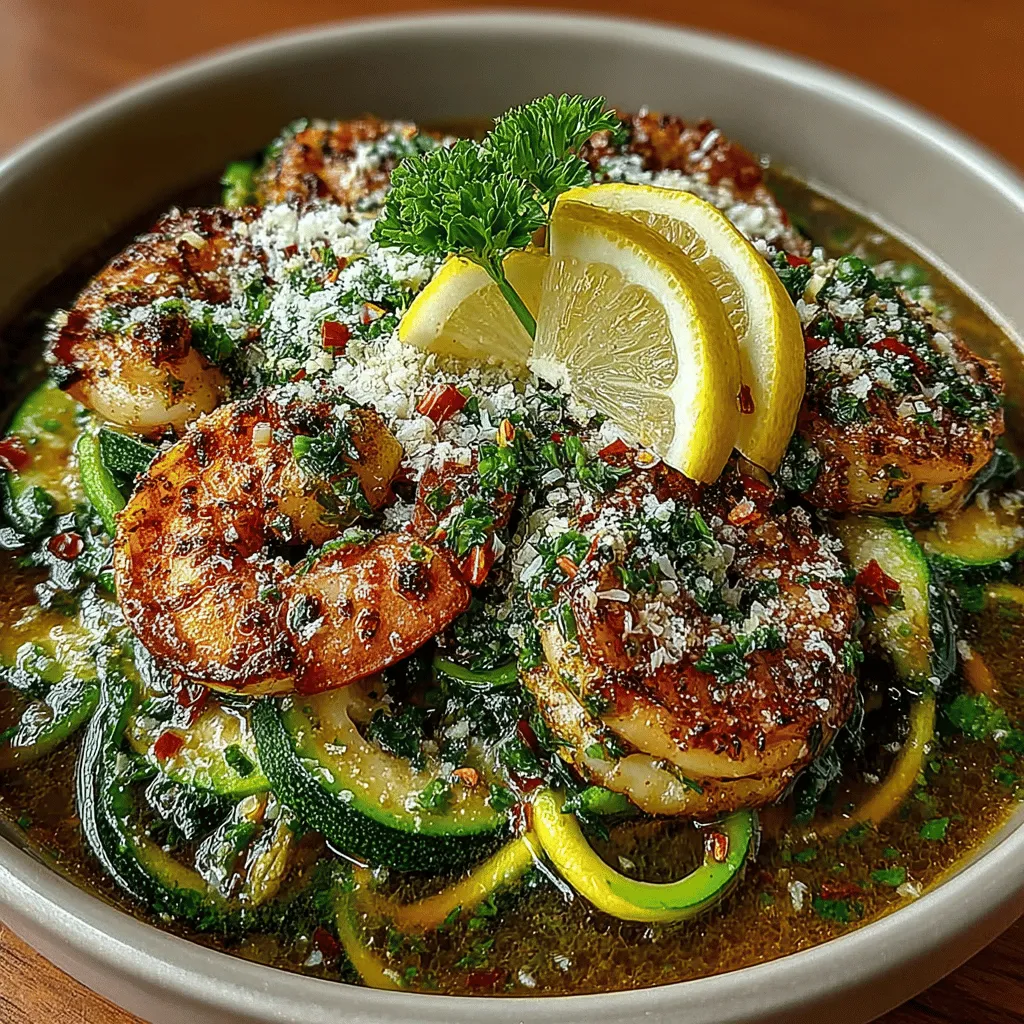 If you’re searching for a quick, healthy, and incredibly flavorful dish to add to your weeknight dinner rotation, look no further than Garlic Butter Shrimp with Zucchini Noodles. This delightful recipe combines succulent shrimp with tender zucchini noodles, creating a meal that is not only easy to prepare but also packed with nutrition. Perfectly suited for those following low-carb or gluten-free diets, this dish stands out for its vibrant flavors and satisfying textures, making it a favorite among health-conscious foodies and busy families alike.