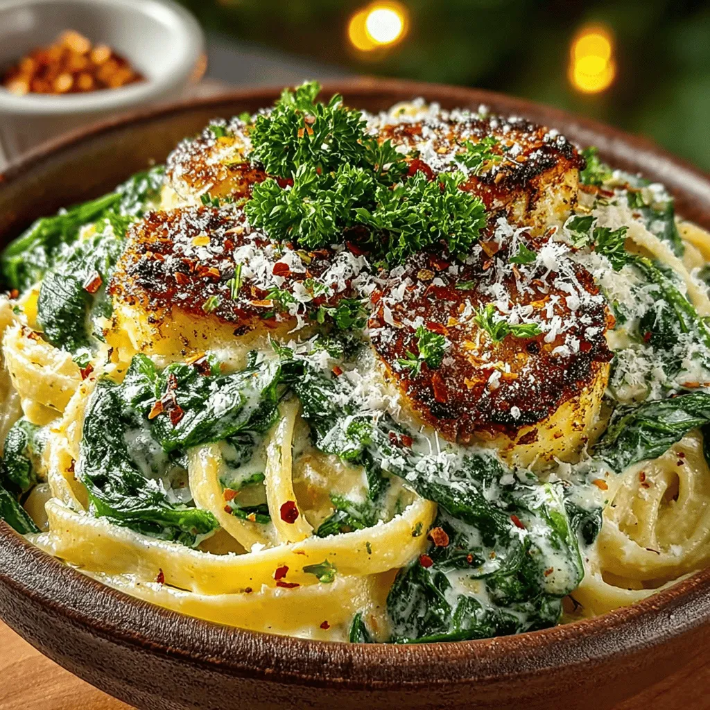 Embark on a culinary journey with this delightful Creamy Spinach & Garlic Parmesan Pasta recipe, which is not only simple to prepare but also bursts with flavor. This dish brings together the richness of cream and Parmesan cheese with the vibrant freshness of spinach and the aromatic essence of garlic. It's a comforting meal that caters to both busy weeknight dinners and elegant occasions, making it a versatile addition to your recipe repertoire. The creamy sauce envelops the pasta, creating a delicious harmony that is both satisfying and indulgent. By the end of this article, you will not only know how to create this culinary masterpiece but also understand the background and techniques that make it special.