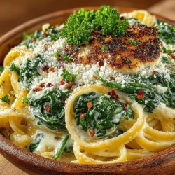 Creamy Spinach & Garlic Parmesan Pasta Recipe