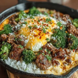 When crafting your Cheesy Beef & Broccoli Delight, the order in which you combine your ingredients plays a crucial role in building depth and complexity of flavor. Start by sautéing your ground beef with diced onions and minced garlic until the meat is browned and the onions are translucent. This initial step not only enhances the meat's flavor but also forms the foundation for the entire dish.