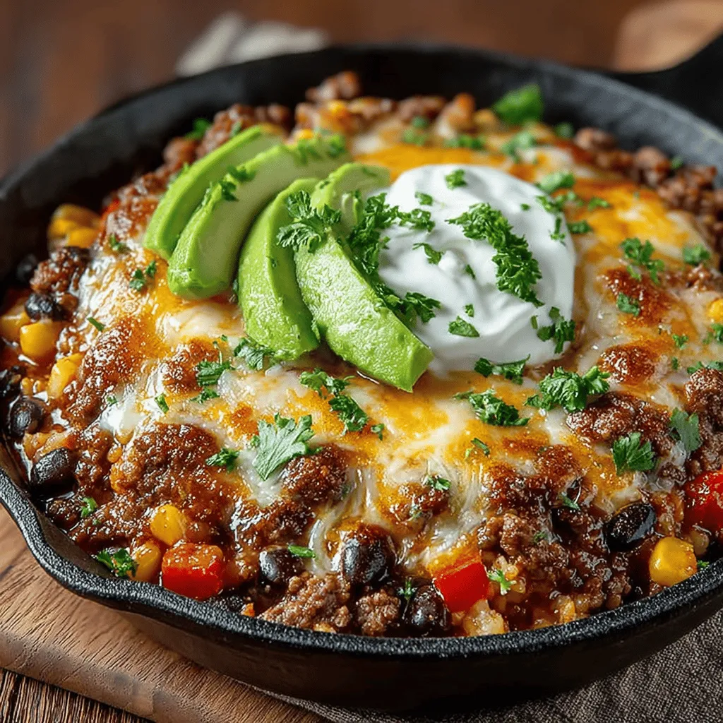 In the realm of weeknight dinners, the quest for simplicity without sacrificing flavor often leads home cooks to seek out one-pot or one-pan recipes. Enter the One-Pan Taco Skillet — a vibrant and satisfying dish that seamlessly blends the beloved flavors of tacos into a quick, easy meal that can be prepared in a single skillet. This recipe captures the essence of taco night, transforming it into a hassle-free cooking experience that is perfect for busy families or anyone looking to streamline their dinner process.