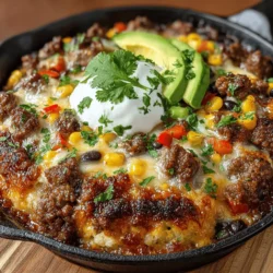 In the realm of weeknight dinners, the quest for simplicity without sacrificing flavor often leads home cooks to seek out one-pot or one-pan recipes. Enter the One-Pan Taco Skillet — a vibrant and satisfying dish that seamlessly blends the beloved flavors of tacos into a quick, easy meal that can be prepared in a single skillet. This recipe captures the essence of taco night, transforming it into a hassle-free cooking experience that is perfect for busy families or anyone looking to streamline their dinner process.