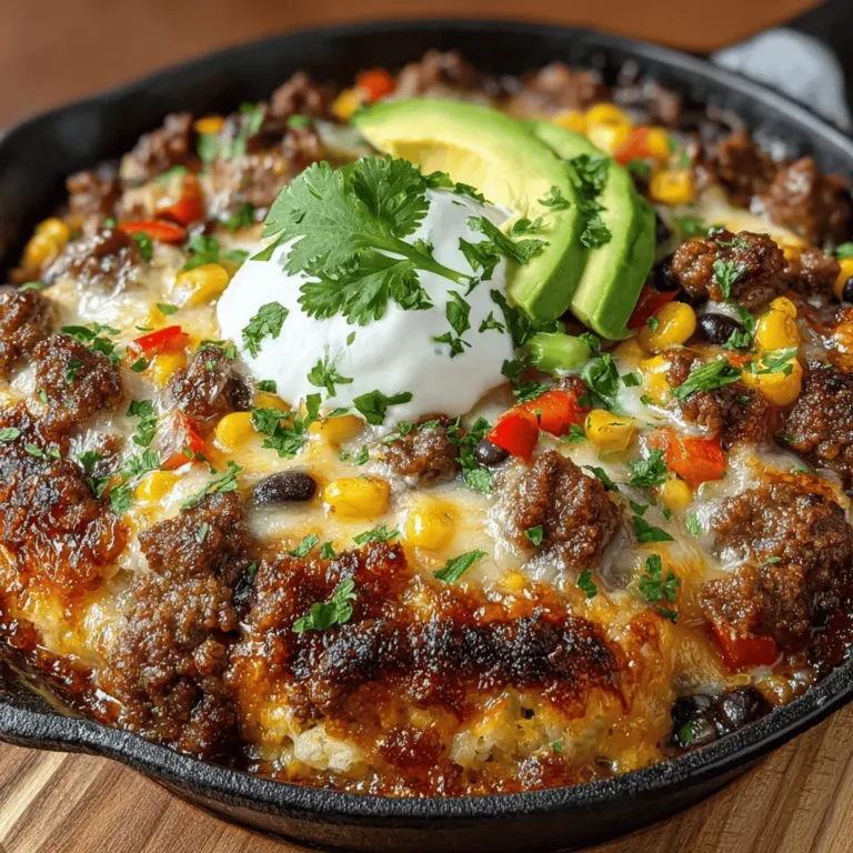 In the realm of weeknight dinners, the quest for simplicity without sacrificing flavor often leads home cooks to seek out one-pot or one-pan recipes. Enter the One-Pan Taco Skillet — a vibrant and satisfying dish that seamlessly blends the beloved flavors of tacos into a quick, easy meal that can be prepared in a single skillet. This recipe captures the essence of taco night, transforming it into a hassle-free cooking experience that is perfect for busy families or anyone looking to streamline their dinner process.