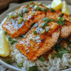Spicy Honey Garlic Salmon with Rice: A Flavorful Culinary Delight