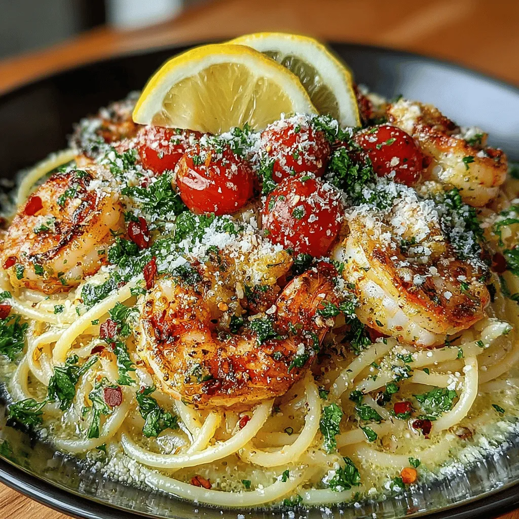 Garlic Butter Shrimp Pasta is a culinary delight that effortlessly captures the essence of coastal cuisine. This dish melds the sumptuous richness of butter with the delicate, briny flavor of shrimp and the bright zing of fresh lemon, creating an irresistible combination that appeals to a wide range of palates. Whether you're looking for a quick weeknight meal that can be prepared in under 30 minutes or an impressive option for a special gathering, this recipe fits the bill perfectly. The ease of preparation, coupled with its gourmet taste, makes Garlic Butter Shrimp Pasta a go-to choice for both novice cooks and seasoned chefs alike.