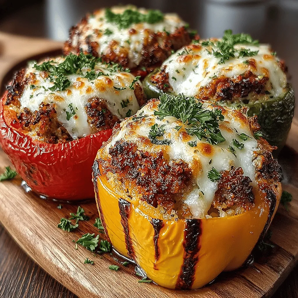 Savory Quinoa & Turkey Stuffed Bell Peppers