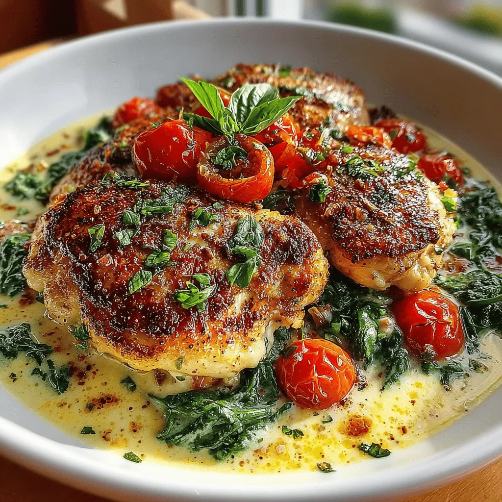 In the realm of comforting yet sophisticated dishes, Creamy Tuscan Chicken with Spinach and Tomatoes stands out as a delightful meal that combines rich flavors with simple preparation. This dish is not only perfect for weeknight dinners but also elegant enough for entertaining guests. With juicy chicken breasts enveloped in a creamy sauce enriched with fresh spinach and juicy cherry tomatoes, it offers a balance of taste and nutrition that makes it a favorite among home cooks. The combination of creamy textures and vibrant colors ensures that it is as visually appealing as it is delicious.