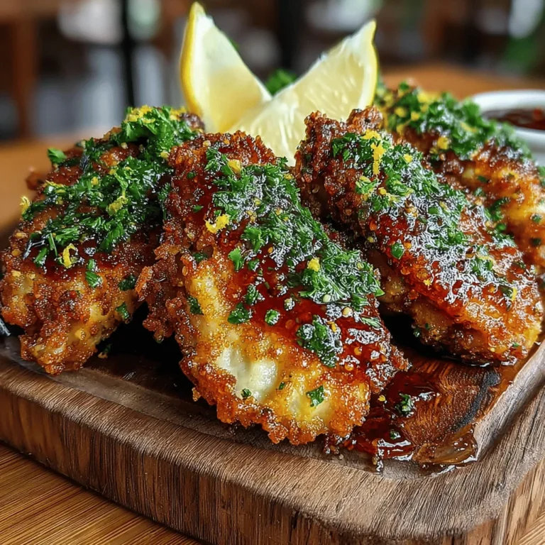 Chicken wings have solidified their status as a beloved snack and meal option across various settings, from casual game days to elegant dinner parties. Their versatility, coupled with a multitude of flavor profiles, makes them a go-to choice for many. Among the most appealing flavors is the zesty and vibrant lemon pepper, which offers a delightful burst of citrusy goodness paired with a peppery kick. This recipe for Zesty Crispy Lemon Pepper Wings not only incorporates these bold flavors but also elevates them with the unique twist of a crispy baked method, making them a healthier alternative to traditional fried wings.