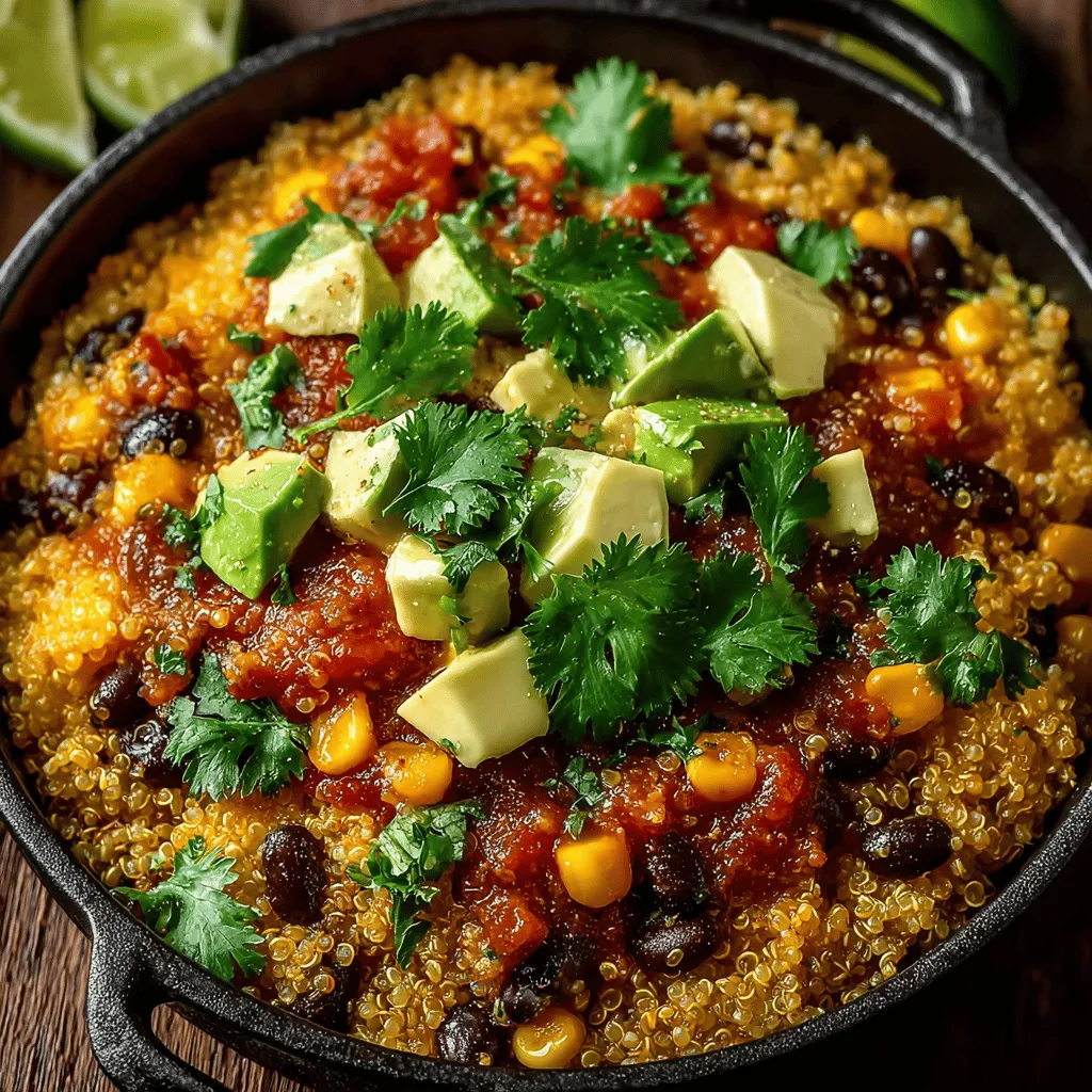If you're in search of a quick, nutritious, and flavor-packed meal, look no further than the One-Pan Taco Quinoa Skillet. This vibrant dish brings together the wholesome goodness of quinoa, colorful vegetables, and hearty black beans, all seasoned with a zesty taco profile. Not only is it a feast for the senses, but it also caters to busy weeknights and casual gatherings alike, making it a versatile addition to your recipe repertoire.
