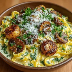 Creamy Garlic Mushroom Pasta Recipe